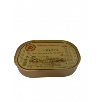 Lentilles aux saucisses de Toulouse