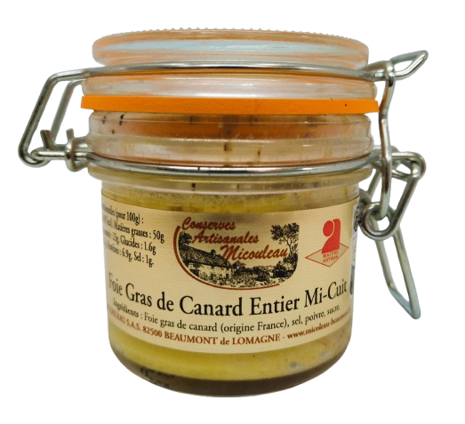 Foie gras de Canard entier mi-cuit bocal