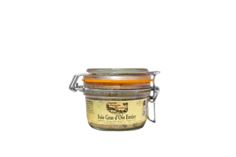 Exemple de foie gras entier fabriqué en travail à façon