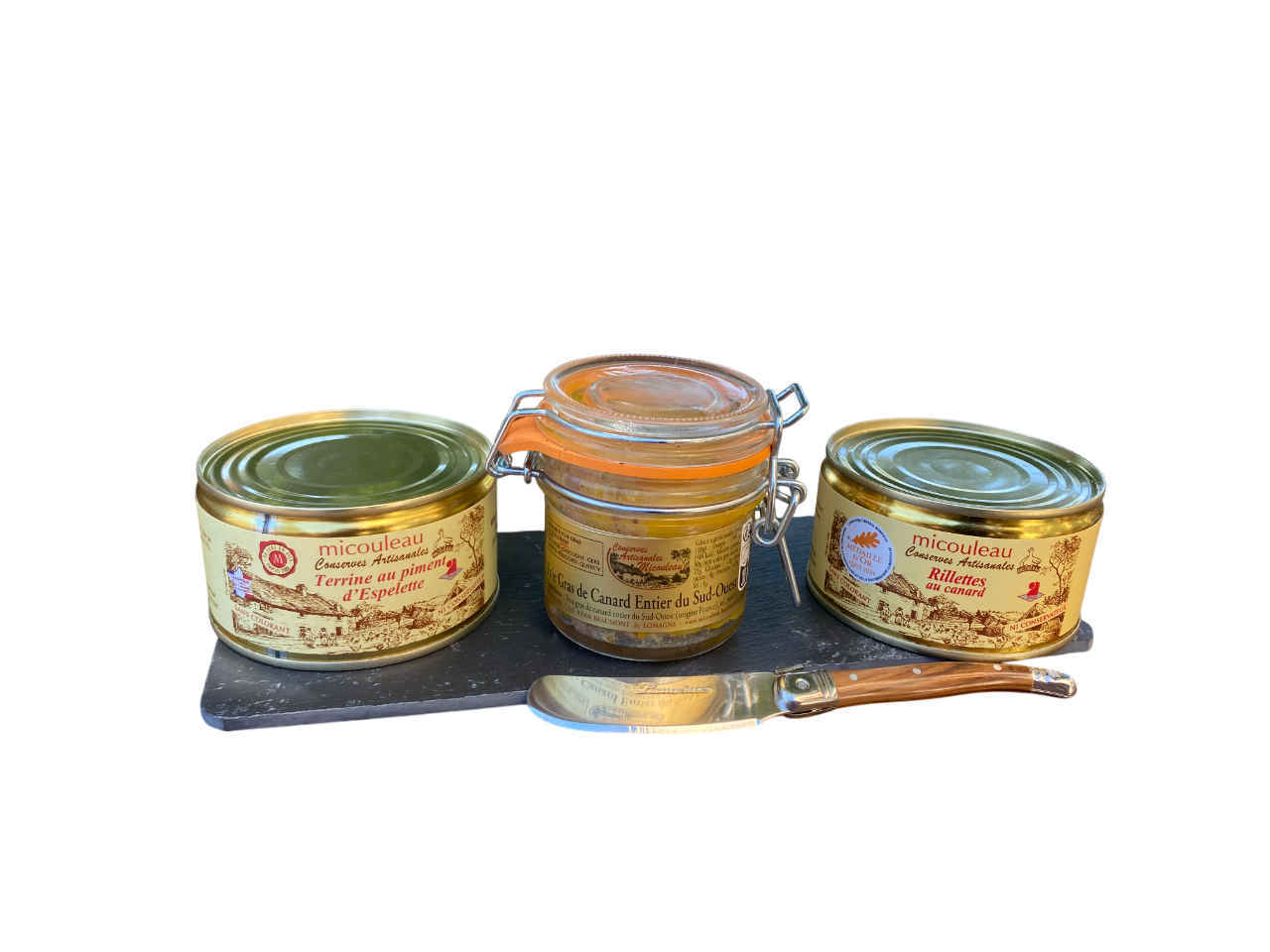 kit apéro gourmet : deux terrines et 1 foie gras