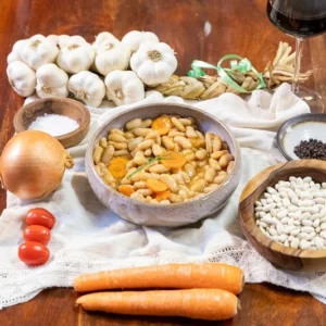 Haricots cuisines graisse canard