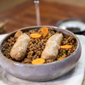Lentilles saucisses de toulouse