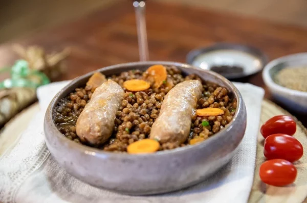 Lentilles saucisses de toulouse