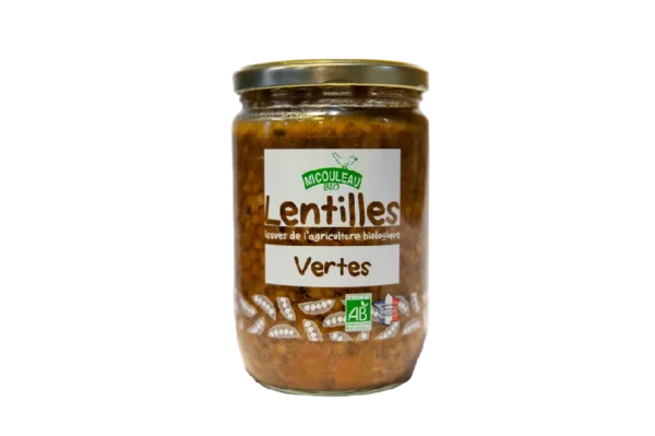 Lentilles verte cuisinées bio