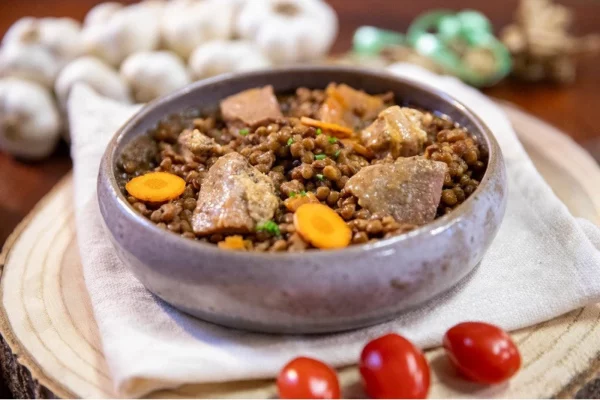 Sauté de porc aux lentilles