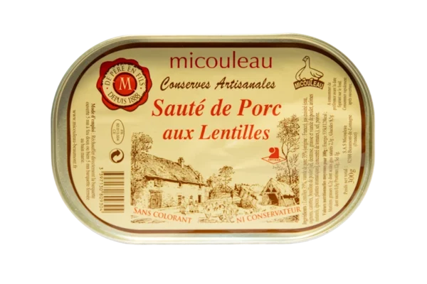 Sauté lentilles porc