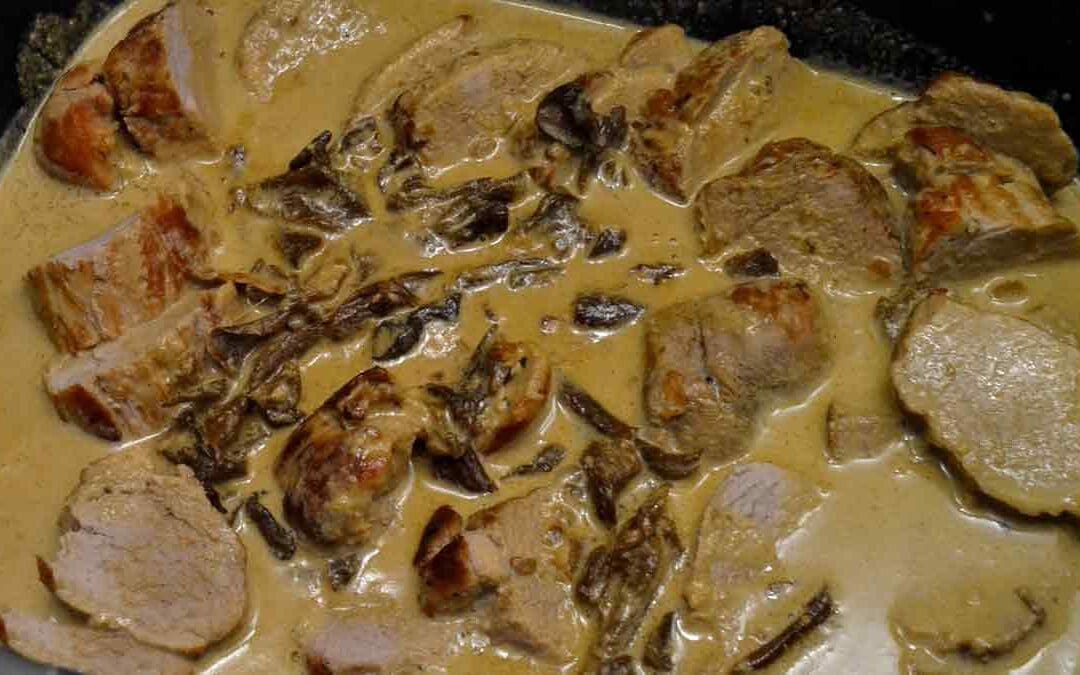 Filet mignon aux cèpes avec sauce au foie gras