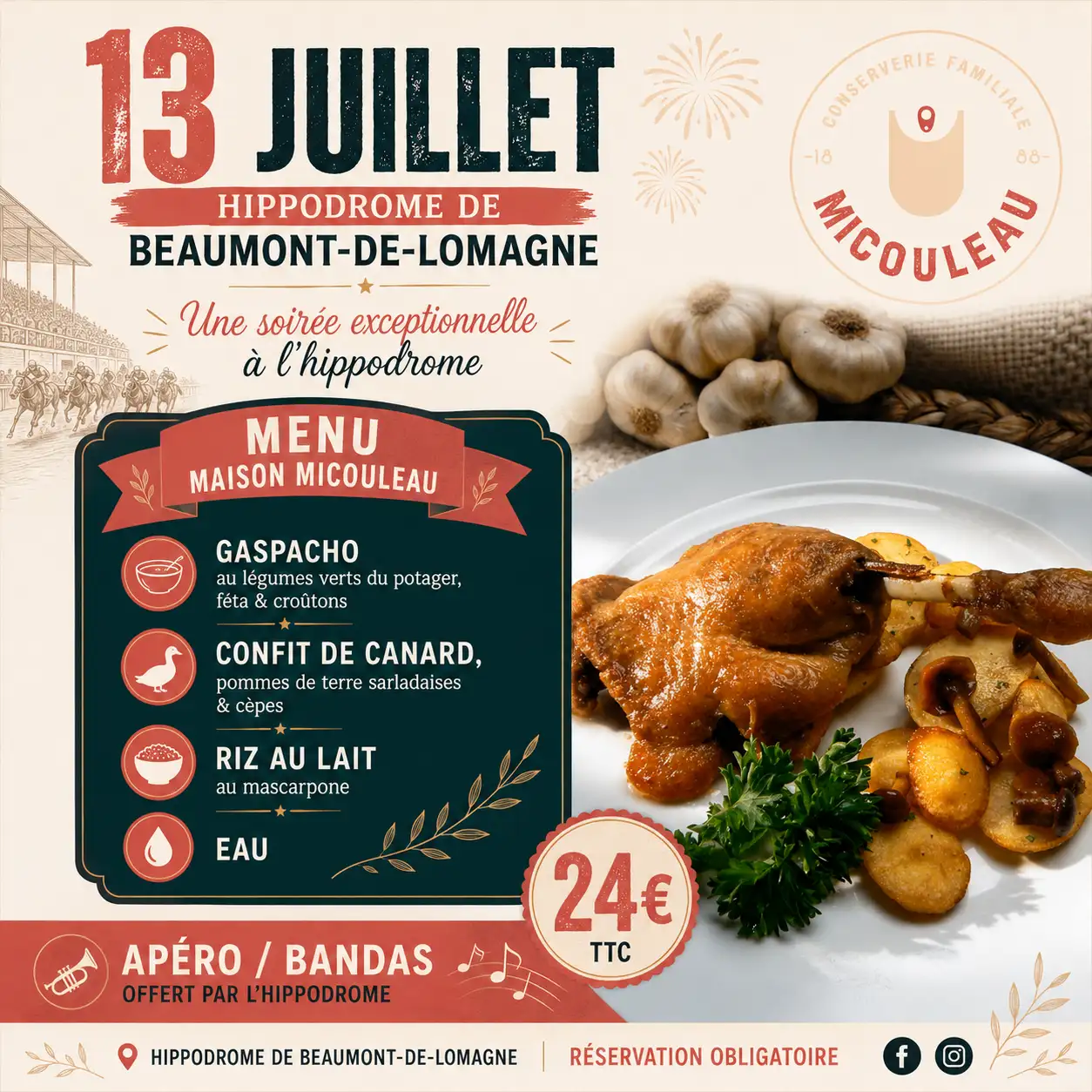 Repas 13 Juillet